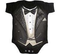 Spiral - TUXED - Baby Strampler - Schwarz - S