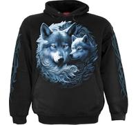 Spiral Wolf Guardian - Hoodie Männer Kapuzenpullover schwarz XL