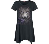 Spiral Wolf Roses Frauen T-Shirt schwarz M 95% Viskose, 5% Elasthan Gothic
