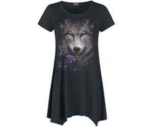 Spiral Wolf Roses T-Shirt schwarz in S