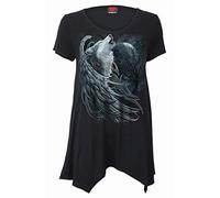 Spiral Wolf Spirit Frauen T-Shirt schwarz M 95% Viskose, 5% Elasthan Gothic, Rockwear
