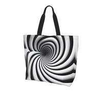 Spirale, optische Täuschung, bedruckte Tragetasche, Schultertasche, Reisen, Yoga, Strand, Einkaufen, Pendeln, Geschenk für Männer und Frauen
