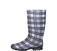 Spirale Unisex-Erwachsene Mareike Gummistiefel, Weiß Schwarz Weiß Kariert 11
