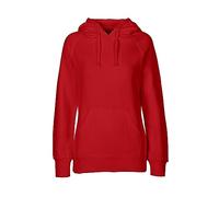 Spirit of Isis Green Cat Damen Kapuzensweatshirt, 100% Bio-Baumwolle. Fairtrade, Oeko-Tex und Ecolabel Zertifiziert, Textilfarbe: rot, Gr.: S