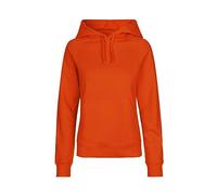 Spirit of Isis Green Cat Damen Kapuzensweatshirt, 100% Bio-Baumwolle. Fairtrade, Oeko-Tex und Ecolabel Zertifiziert, Textilfarbe: orange, Gr.: M