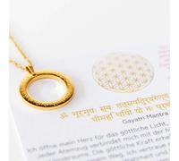 Spirituelle Kette | vergoldet | Gayatri Mantra Gravur