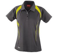 SPIRO Damen Sport Polo-Shirt Team Spirit - Grau / limette | XS