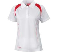 SPIRO Damen Sport Polo-Shirt Team Spirit - Weiß / rot | XL