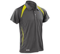 SPIRO Herren Sport Polo-Shirt Team Spirit - Grau / limette | 2XL