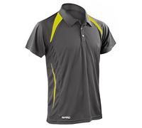 Spiro Herren Sport Polo-Shirt Team Spirit Performance (2XL) (Grau/Grün )