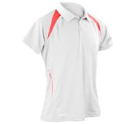 Spiro Herren Sport Polo-Shirt Team Spirit Performance (3XL) (WeiÃŸ/Rot)