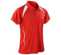 SPIRO Herren Sport Polo-Shirt Team Spirit - Rot / weiß | 4XL
