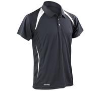 SPIRO Herren Sport Polo-Shirt Team Spirit - Schwarz / weiß | 4XL
