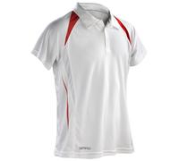 SPIRO Herren Sport Polo-Shirt Team Spirit - Weiß / rot | 3XL