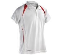 SPIRO Herren Sport Polo-Shirt Team Spirit - Weiß / rot | 4XL