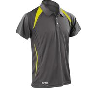 SPIRO Herren Sport Polo-Shirt Team Spirit - Grau / limette | 2XL