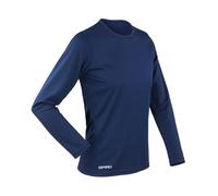 Spiro S254F Damen Leistung Lange Ärmel T-Shirt - Marine - M