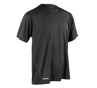 Spiro Schnell trocknendes, wasserdichtes, kurzärmeliges T-Shirt für Herren. XXL Schwarz