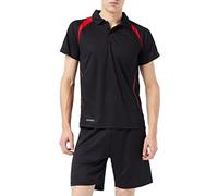 Spiro Team Spirit Polo Herren Poloshirt , Schwarz (Black/Red 154) , XXXX-Large