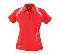 SpiroDamen Poloshirt Rot Red/White