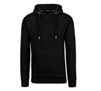 Spitzbub Herren Hoodie Schwarz - Signature Stick auf Brust,Ton-in-Ton Design-Baumwoll-Mix Sweatshirt - Casual Streetwear mit Labeldetails (DE/NL/SE/PL, Alphanumerisch, XXL, Regular, Regular, Schwarz)