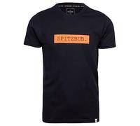 Spitzbub Herren T-Shirt in Schwarz mit Orangem Aufdruck (XL)