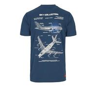 Spitzbub Herren T-Shirt - Navyblau | Weißer großer Rückenprint | 100% Baumwolle | Regular Fit | Modernes Streetwear Shirt (DE/NL/SE/PL, Alphanumerisch, XXL, Regular, Regular)