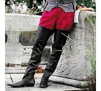 Spitze Lederstiefel mit hohem Schaft