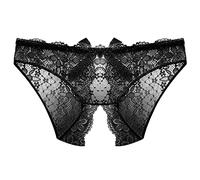 Spitze Unterhose Thong Erotisch String Unterhose Fit Lingerie Erotische Wäsche Dessous Slip Panties Sexy Damenwäsche Unterwäsche Schlüpfer Aushöhlen Panties Hipster Damen Tanga String(A67-schwarz, L)