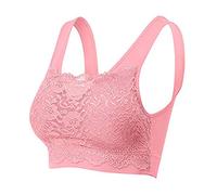Spitzen BH Damen Ohne Bügel Bralette Bustier Bequemer Gepolstert BH Stretch Elastizität Atmungsaktiv Lace Bra Sports BH Crop Tops