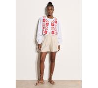Spitzenbluse APRICOT "Boho-Bluse", Damen, Gr. L (40), beige (creme), gewebt, Obermaterial: 85% Baumwolle CO. 15% Leinen LI., uni, Blusen Spitzenbluse, Häkelverzierungen (45229324-40) creme