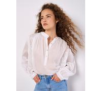Spitzenbluse APRICOT "Spitzeneinsatzbluse", Damen, Gr. S (36), weiß, Obermaterial: 100% Baumwolle CO., unifarben, Blusen Spitzenbluse, mit Stehkragen (65811360-S) weiß