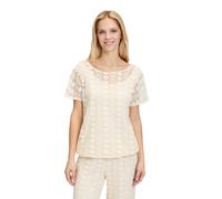 Spitzenbluse CARTOON "Damen mit überschnittenen Ärmeln", Damen, Gr. 38, gelb (eggnog), Obermaterial: 100% Baumwolle, gerade normal, Rundhals, Blusen Spitzenbluse (22093766-38) eggnog