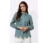 Spitzenbluse LADY, Damen, Gr. 38, grün (jade), 100% Polyester, unifarben, Blusen Spitzenbluse (16083048-38) jade