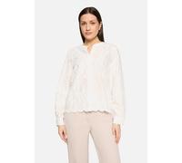 Spitzenbluse BETTY BARCLAY "Damen mit Schmuckkanten", Damen, Gr. 46, rohweiß, Obermaterial: 100% Baumwolle, figurumspielend normal, Rundhals, Blusen Spitzenbluse (70483807-46) rohweiß