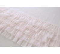 Spitzenborte zum Nähen, 1 m 35 cm Plissierter 3D-Spitzenrüschenbesatz Fransenband Petticoat Brautkleid