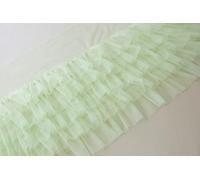 Spitzenborte zum Nähen, 1 m 35 cm Plissierter 3D-Spitzenrüschenbesatz Fransenband Petticoat Brautkleid