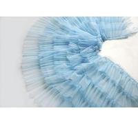 Spitzenborte zum Nähen, 1 m 35 cm Plissierter 3D-Spitzenrüschenbesatz Fransenband Petticoat Brautkleid