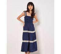 Spitzenkleid APRICOT "Maxikleid", Damen, Gr. L (40), N-Gr, blau (navy), Obermaterial: 100% Viskose CV., unifarben, Kleider, mit Smokdetails (43363953-40) navy
