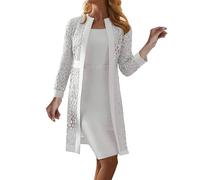 Spitzenkleid Damen Schwarz Lang Abendkleider Elegant Für Hochzeit Besondere Kleider Für Hochzeitsgäste Brautkleid Festkleider Hochzeitskleider Brautmutter Moderne Festlich Zweiteiler Brautmutt
