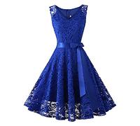 Spitzenkleid Kleider Damen Elegant Cocktailkleid Abendkleider Elegant für Hochzeit Abendkleid Kurz Abschlusskleid Chiffon Ballkleider Knielang Brautjungfernkleider Vintage Party Swing Kleid