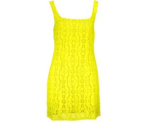 Spitzenkleid Neongelb Minikleid XL