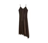 Spitzenkleid VERO MODA "VMCHARM SINGLET 7/8 LACE DRESS WVN BOO", Damen, Gr. S, N-Gr, ohne Ärmel, Web, braun (chocolate torte), Web, Obermaterial: 69% Viskose, 31% Polyester, unifarben, regular fit Mid