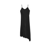 Spitzenkleid VERO MODA "VMCHARM SINGLET 7/8 LACE DRESS WVN BOO", Damen, Gr. XS, N-Gr, ohne Ärmel, Web, schwarz, Web, Obermaterial: 69% Viskose, 31% Polyester, unifarben, regular fit Midi, V-Ausschnitt