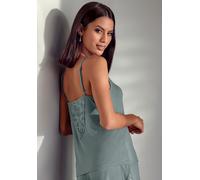 LASCANA Spitzentop Damen petrol Gr.36/38