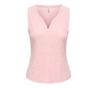 Spitzentop ONLY "ONLSMILLA S/L V-NECK TOP JRS", Damen, Gr. S, rosa (rosy touch), Jersey, Obermaterial: 95% Polyester, 5% Elasthan, unifarben, regular fit normal, V-Ausschnitt, Tops Spitzentop, Materia