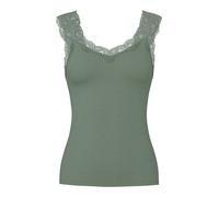 Spitzentop PIECES "PCBARBERA", Damen, Gr. XS, castor gray, Jersey, Obermaterial: 95% Viskose, 5% Elasthan, unifarben, figurbetont normal, V-Ausschnitt, Tops Spitzentop, Viskosemischung (78356053-XS) c