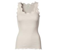 Spitzentop ROSEMUNDE "Babette Silk Top mit Seide", Damen, Gr. XL, soft rose, Feinstrick, Obermaterial: 70% Seide, 30% Baumwolle, körpernah hüftbedeckend, Rundhals, Tops Spitzentop, Vintage-Spitzenbesa