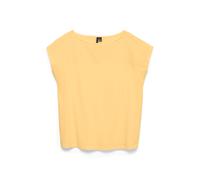 Spitzentop VERO MODA "VMJANNI CS BOAT NECK TOP JRS GA", Damen, Gr. S, golden haze, Jersey, Obermaterial: 100% Baumwolle, unifarben, normal, U-Boot-Ausschnitt, Tops Spitzentop, Baumwolle (58418258-S) g