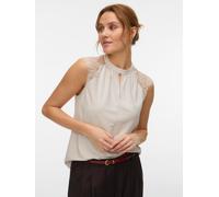 VERO MODA Damen Vmmilla Sl Lace Tee Ga Noos, Pumice Stone, X-Large